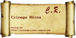 Czinege Rózsa névjegykártya
