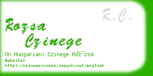 rozsa czinege business card